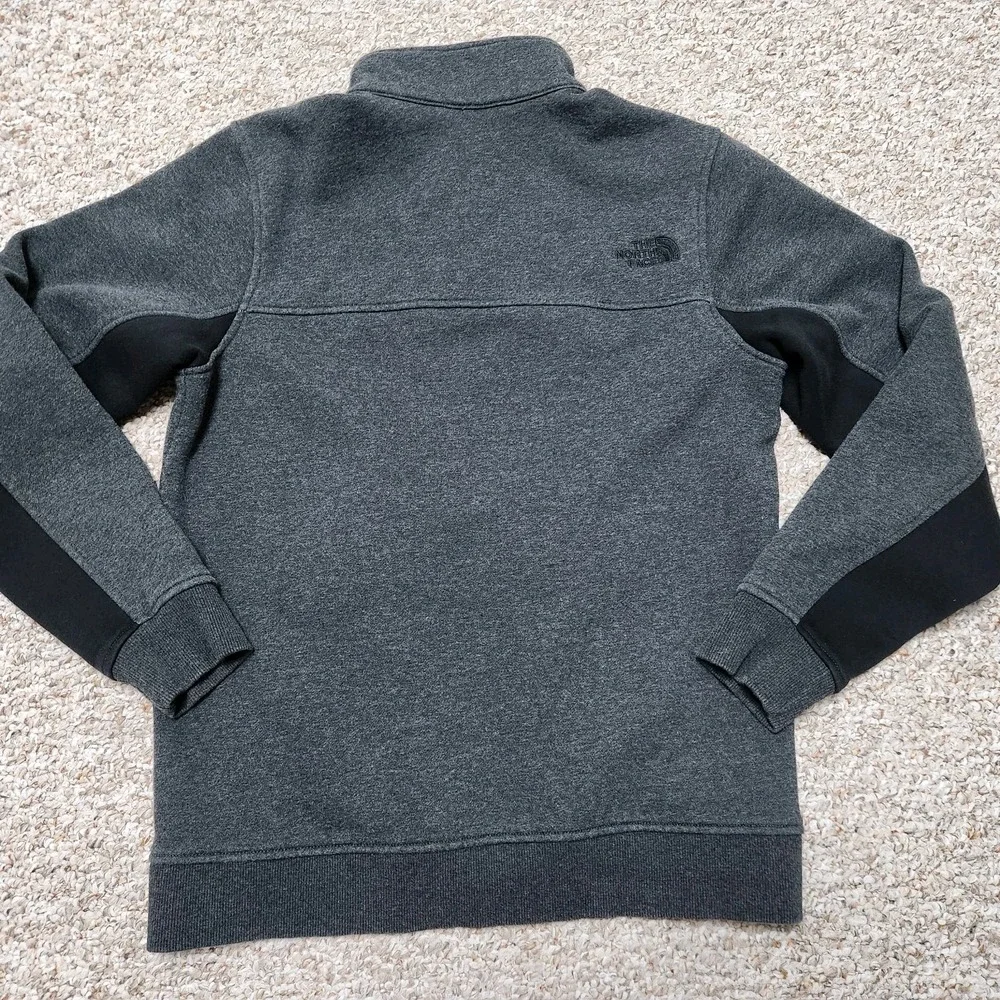 The North Face Men's Alphabet City Fleece Pullover M Charcoal Colorblock 3 Snaps